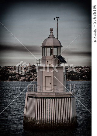 in the sea the antique lighthouse in the sea the antique lighthouse 53686196