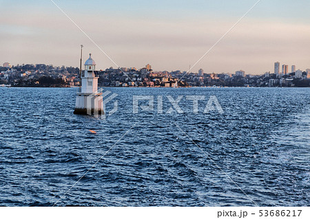 in the sea the antique lighthouse in the sea the antique lighthouse 53686217
