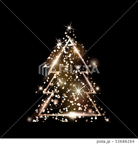 A geometric Christmas tree. Rose Gold Glitter. 53686264