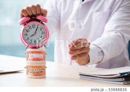 Male doctor stomatologist working in the clinic Male doctor stomatologist working in the clinic 53688830