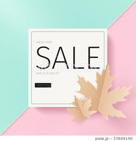 Nature banner paper art concept background. 53689100