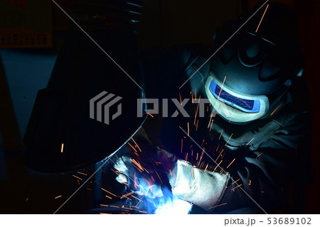 Industrial steel welder in factory welder, Industrial steel welder in factory welder, 53689102