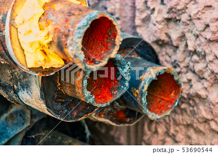 Closeup of old rusty pipes Closeup of old rusty pipes 53690544