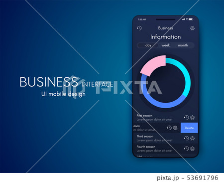 Vector graphics mobile infographics with three options. Template for creating mobile applications Vector graphics mobile infographics with three options. Template for creating mobile applications 53691796