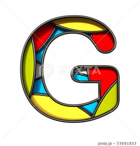 Multi color layers font Letter G 3D Multi color layers font Letter G 3D 53691833