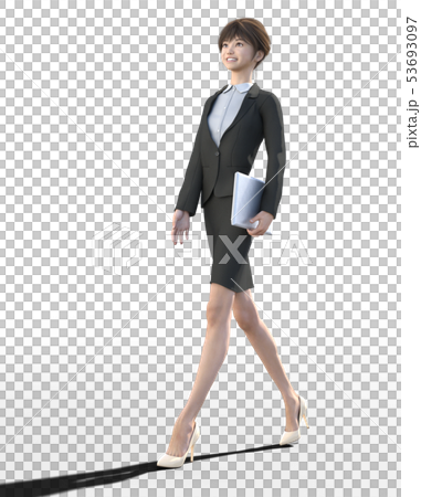 ビジネススーツを着た若い女性　perming3DCGイラスト素材 53693097