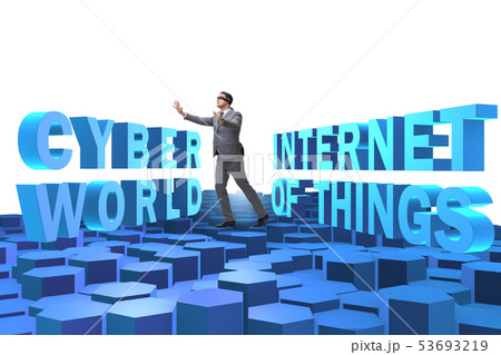 Businessman in internet of things concept 53693219