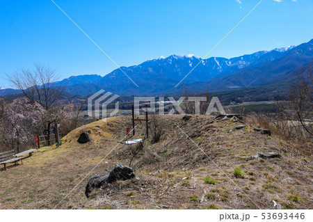 ■ 笹尾塁跡 ■ 一の郭の先端 ■ 桜 ■ 山梨県 小淵沢町 ■ 武田信虎 53693446