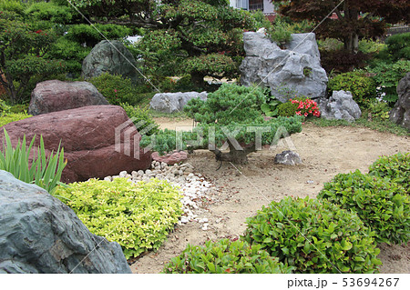 個人の石庭の写真素材