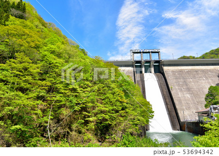 藤原ダムの点検放流 53694342