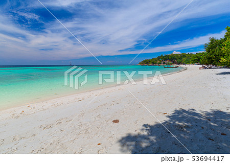 Clear water and blue sky at the paradise island Clear water and blue sky at the paradise island 53694417