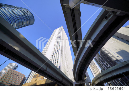 日本の東京都市景観　池袋のサンシャイン６０などを望む 53695694