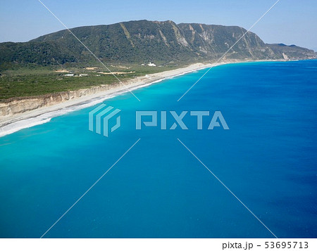 新島シークレットビーチ空撮 53695713