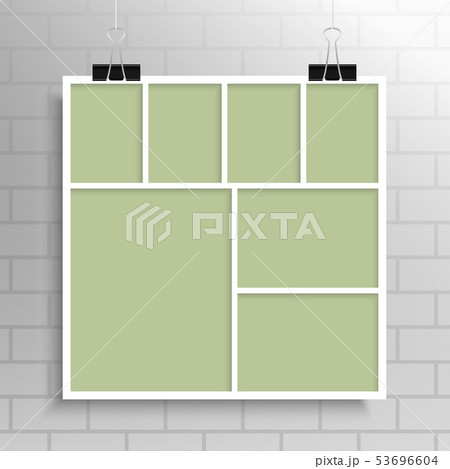 Collage seven frames, photos, parts or pictures. 53696604