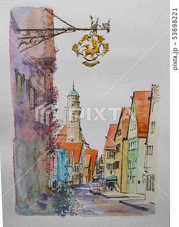 ヨーロッパの街並み 53698221