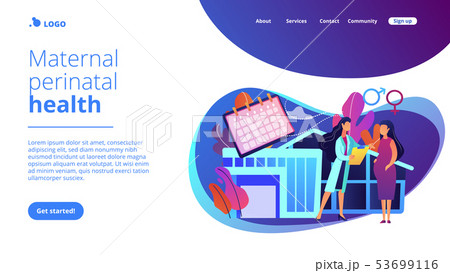 Maternity services concept landing page. Maternity services concept landing page. 53699116