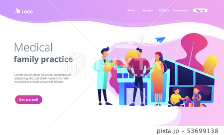 Family doctor concept landing page. 53699138