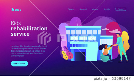 Children rehabilitation center concept landing page. 53699147