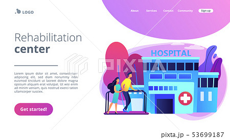 Rehabilitation center concept landing page. 53699187