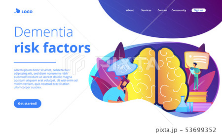 Alzheimer disease concept landing page. Alzheimer disease concept landing page. 53699352