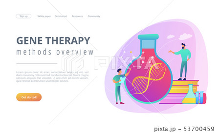 Gene therapy concept landing page. 53700459
