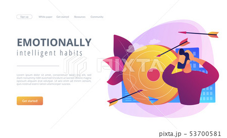 Frustration concept landing page Frustration concept landing page 53700581