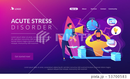Stress concept landing page 53700583