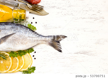 Fresh dorado fish 53700751