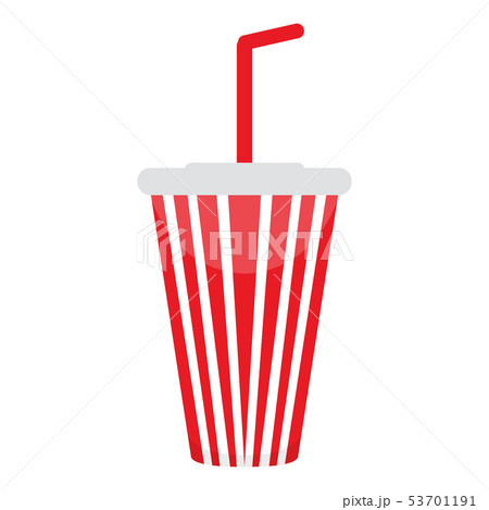 Isolated plastic cup of soda 53701191