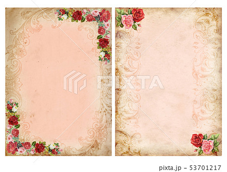 Vintage backgrounds with roses 53701217