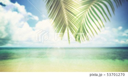 背景 南国 海 空 夏 ビーチ ヴィンテージのイラスト素材