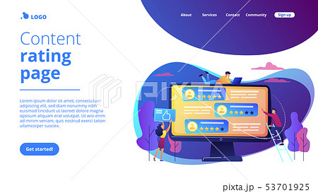 Rating site concept landing page. 53701925