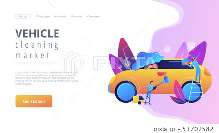 Car wash service concept landing page. 53702582