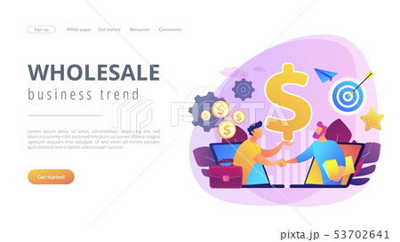 Business-to-business sales concept landing page. 53702641