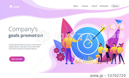Internal marketing concept landing page. Internal marketing concept landing page. 53702720