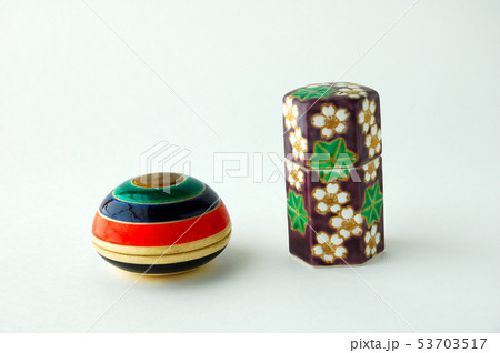 清水焼の花柄楊枝入れ香合 清水焼の花柄楊枝入れ香合 53703517