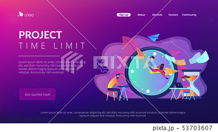 Deadline concept landing page. 53703607