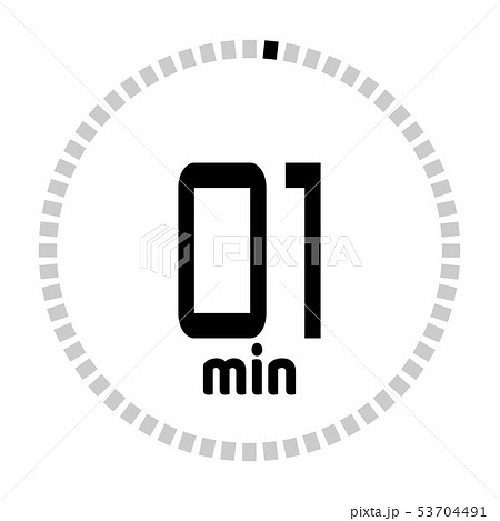 The 1 minutes countdown timer Stock [53704491] PIXTA