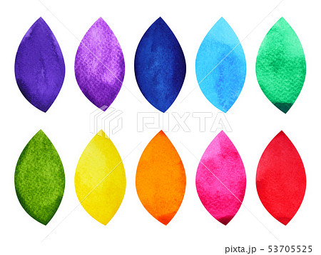 watercolor brush stroke painting color set 53705525