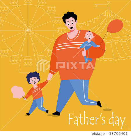 Father's day Background with carousel. 53706401