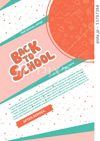 Back to school information page template design 53707368