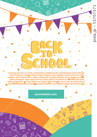 Back to school information page template design Back to school information page template design 53707371
