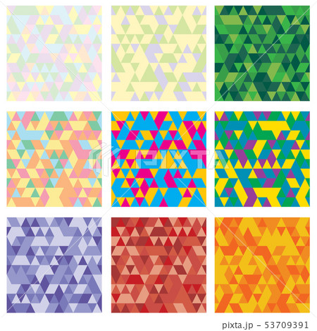 Set of 9 geometric pattern. Set of 9 geometric pattern. 53709391