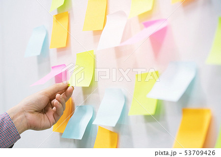 collection of colorful variety post it. collection of colorful variety post it. 53709426