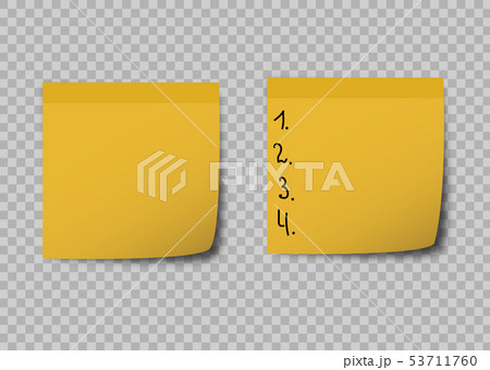 Yellow sticky notes.  53711760