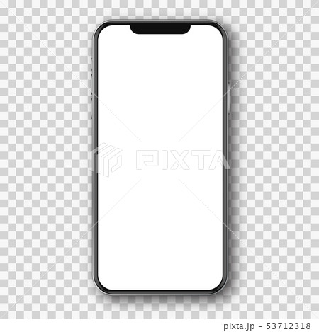 Mobile phone white mockup .  53712318