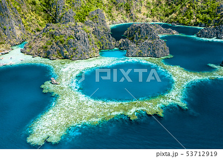 Spectacular landscape of Coron island in Philippines 53712919