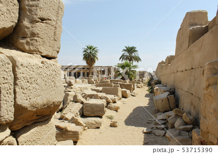 Ancient egyptian ruins of Karnak Temple in Luxor 53715390