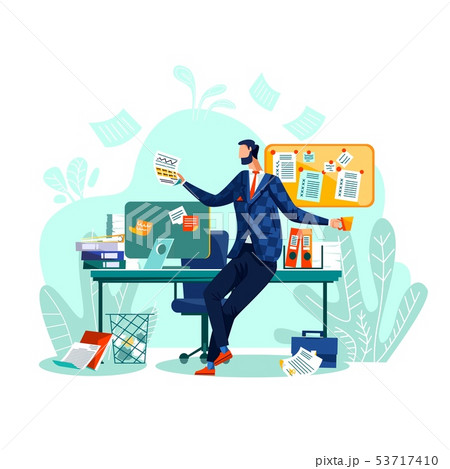 Deadline, time management business concept vector 53717410
