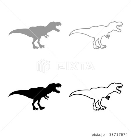 Dinosaur tyrannosaurus t rex icon black color illustration flat style  simple image 5199440 Vector Art at Vecteezy
